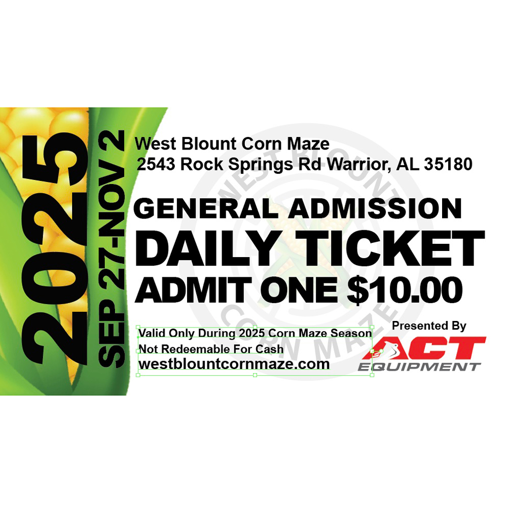 West Blount Corn Maze - General Admission Ticket $10