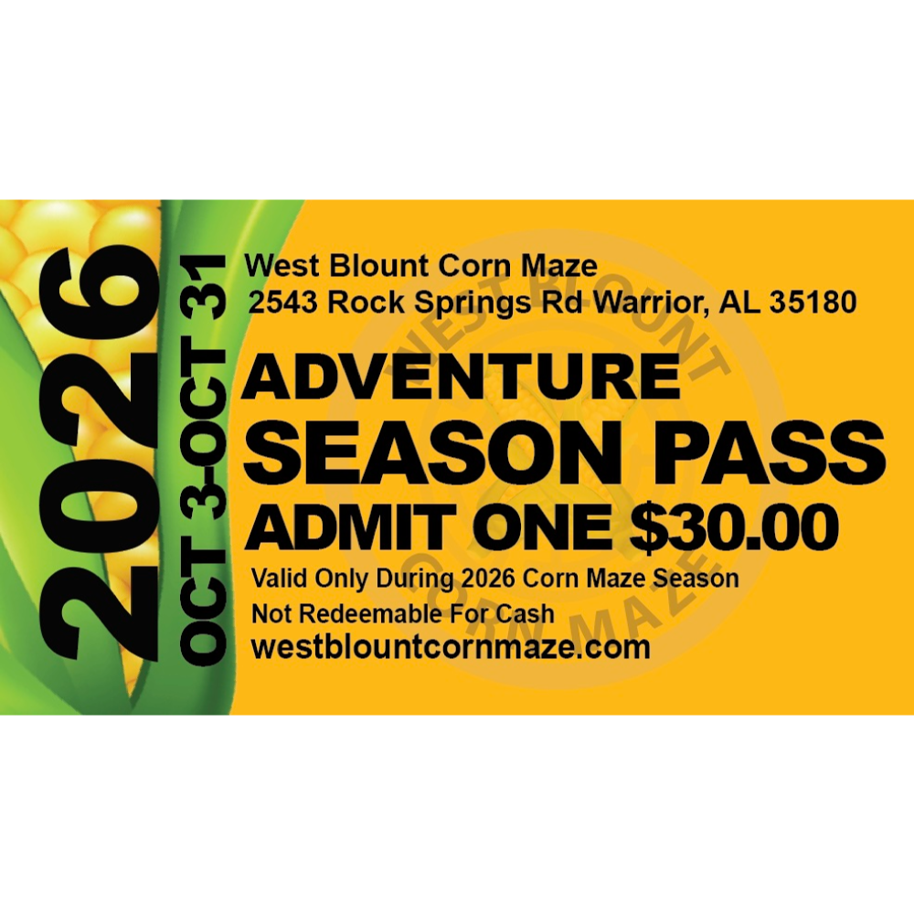 West Blount Corn Maze - Hayden, AL - Season Pass 2026